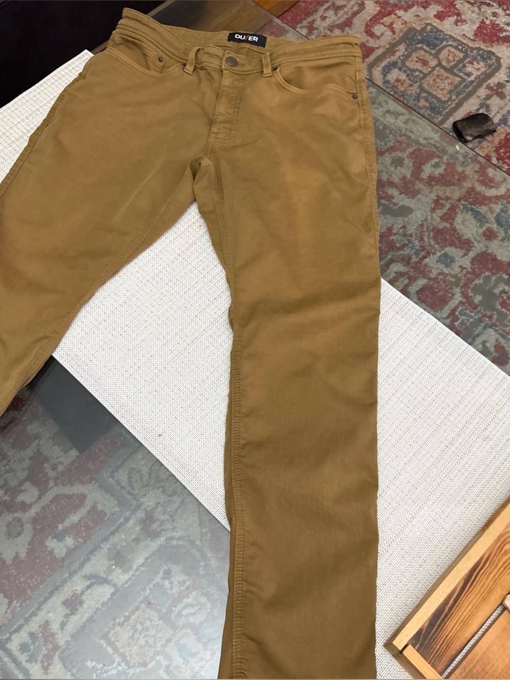 DU/ER Men's Slim Chinos in Caramel Tan